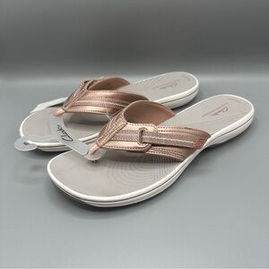 Clarks Cloudsteppers Sandals Flip-Flops Women’s Size 11M Rose Gold